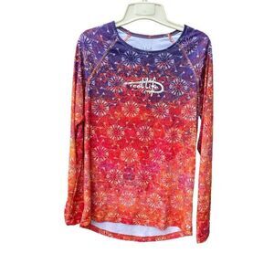 Reel Life  size L bright fun outdoors shirt.